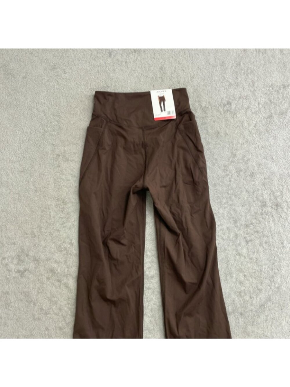 NWT Jockey Women's M Espresso Yoga Pants Wide Leg Pockets B0938 - Picture 13 of 14